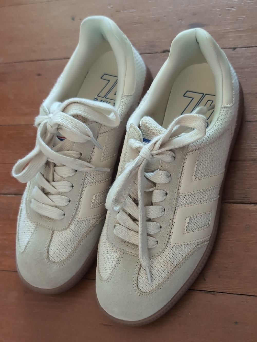 Back 70 Cream Woven Fashion Sneakers 38 🩷